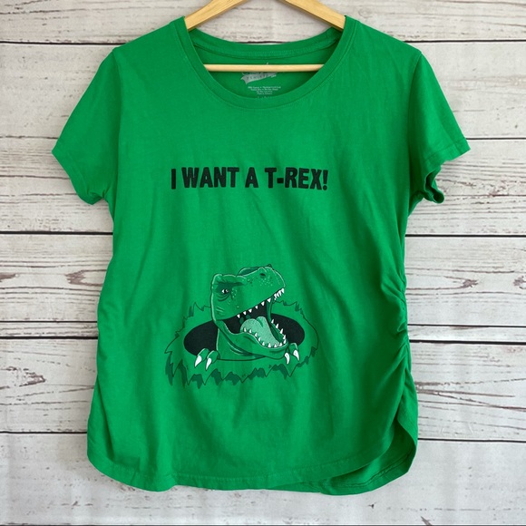 Crazy Dog “ I WANT A T-REX “ 🦖 Maternity T-shirt - Picture 2 of 5